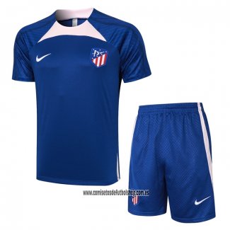 Chandal del Atletico Madrid 23-24 Manga Corta Azul - Pantalon Corto