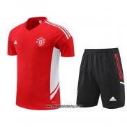 Chandal del Manchester United 22-23 Manga Corta Rojo - Pantalon Corto