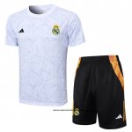Chandal del Real Madrid 24-25 Manga Corta Blanco - Pantalon Corto