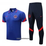 Conjunto Polo del Atletico Madrid 22-23 Azul