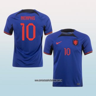 Jugador Segunda Camiseta Paises Bajos Memphis 2022