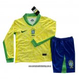Primera Camiseta Brasil Nino 2024 Manga Larga