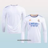 Primera Camiseta Real Madrid 21-22 Manga Larga