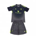 Segunda Camiseta Manchester United Portero Nino 25-26 Negro