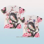 Camiseta Japon Dragon 25-26 Blanco Tailandia Rosa