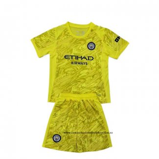 Camiseta Manchester City Portero Nino 25-26 Amarillo