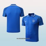 Camiseta Polo del Atletico Madrid 22-23 Azul Oscuro