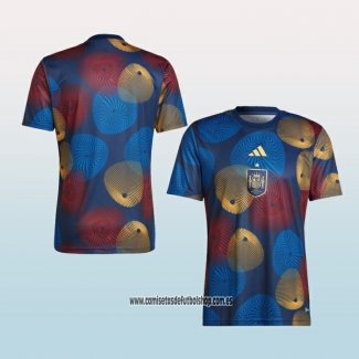 Camiseta Pre Partido del Espana 2022 Azul