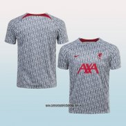 Camiseta Pre Partido del Liverpool 2022 Gris Oscuro