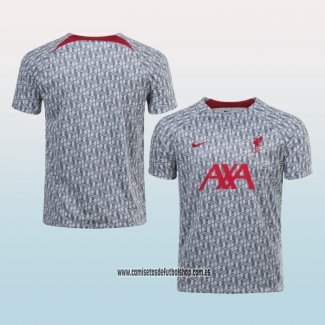 Camiseta Pre Partido del Liverpool 2022 Gris Oscuro