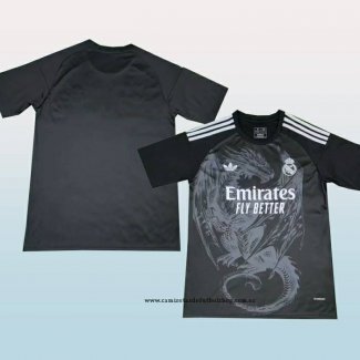 Camiseta Real Madrid Dragon 24-25 Negro Gris Tailandia
