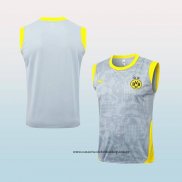 Camiseta de Entrenamiento Borussia Dortmund 25-26 Sin Mangas Gris