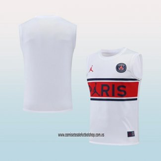Camiseta de Entrenamiento Paris Saint-Germain 22-23 Sin Mangas Blanco y Rojo