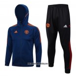 Chandal con Capucha del Manchester United 23-24 Azul