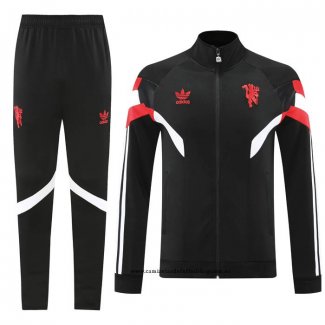Chandal de Chaqueta del Manchester United Nino 24-25 Negro