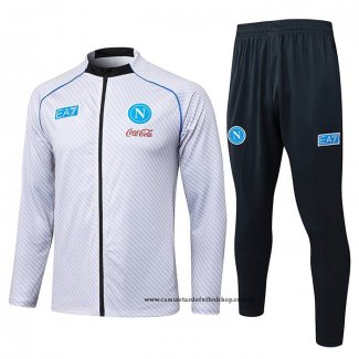 Chandal de Chaqueta del Napoli Nino 25-26 Blanco
