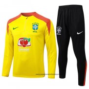 Chandal de Sudadera del Brasil Nino 25-26 Amarillo