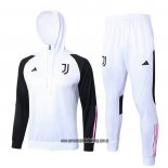 Chandal de Sudadera del Juventus Nino 23-24 Blanco y Negro