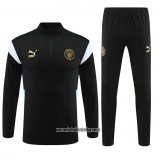 Chandal de Sudadera del Manchester City Nino 23-24 Negro