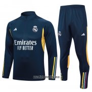 Chandal de Sudadera del Real Madrid Nino 23-24 Azul