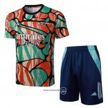 Chandal del Arsenal 24-25 Manga Corta Rojo Verde - Pantalon Corto