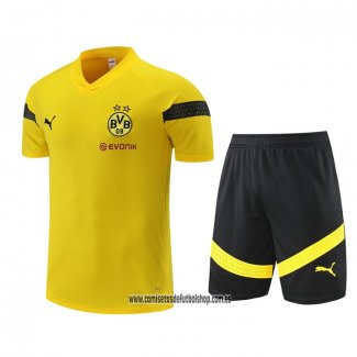 Chandal del Borussia Dortmund 22-23 Manga Corta Amarillo - Pantalon Corto