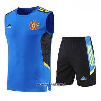 Chandal del Manchester United 22-23 Sin Mangas Azul