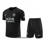 Chandal del Paris Saint-Germain 22-23 Manga Corta Negro - Pantalon Corto