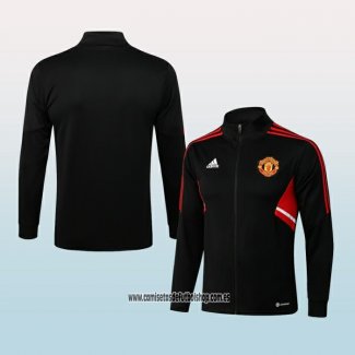 Chaqueta del Manchester United 22-23 Negro y Rojo