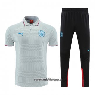 Conjunto Polo del Manchester City 22-23 Gris