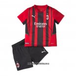 Primera Camiseta AC Milan Nino 21-22