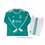 Tercera Camiseta Liverpool Nino 25-26 Manga Larga