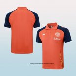 Camiseta Polo del Manchester United 24-25 Naranja