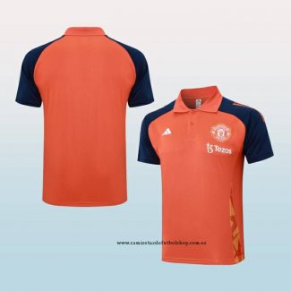 Camiseta Polo del Manchester United 24-25 Naranja