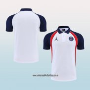 Camiseta Polo del Paris Saint-Germain Jordan 22-23 Blanco