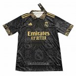 Camiseta Real Madrid Dragon 24-25 Negro Oro Tailandia