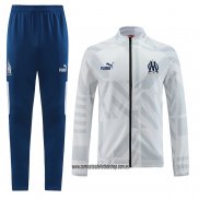 Chandal de Chaqueta del Olympique Marsella 22-23 Blanco