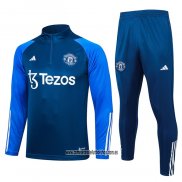 Chandal de Sudadera del Manchester United 23-24 Azul