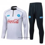 Chandal de Sudadera del Napoli Nino 25-26 Blanco