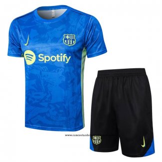 Chandal del Barcelona 24-25 Manga Corta Azul - Pantalon Corto