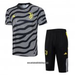 Chandal del Juventus 2023 Manga Corta Negro - Pantalon Corto