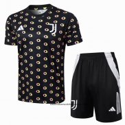 Chandal del Juventus 24-25 Manga Corta Negro - Pantalon Corto