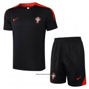Chandal del Portugal 24-25 Manga Corta Negro - Pantalon Corto