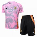 Chandal del Real Madrid Dragon 24-25 Manga Corta Rosa - Pantalon Corto