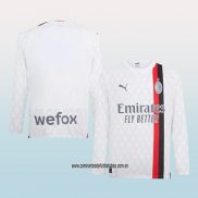 Segunda Camiseta AC Milan 23-24 Manga Larga