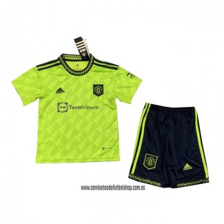 Tercera Camiseta Manchester United Nino 22-23