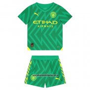 Camiseta Manchester City Portero Nino 23-24 Verde