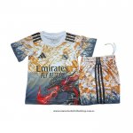 Camiseta Real Madrid Dragon Nino 25-26 Naranja