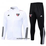 Chandal de Chaqueta del Sao Paulo 23-24 Blanco