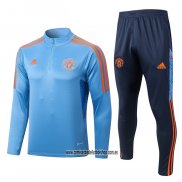 Chandal de Sudadera del Manchester United 22-23 Azul